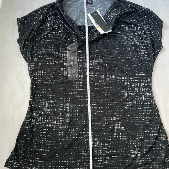 womens kenneth cole black swoop blouse size Small NWT - Picture 5 of 8